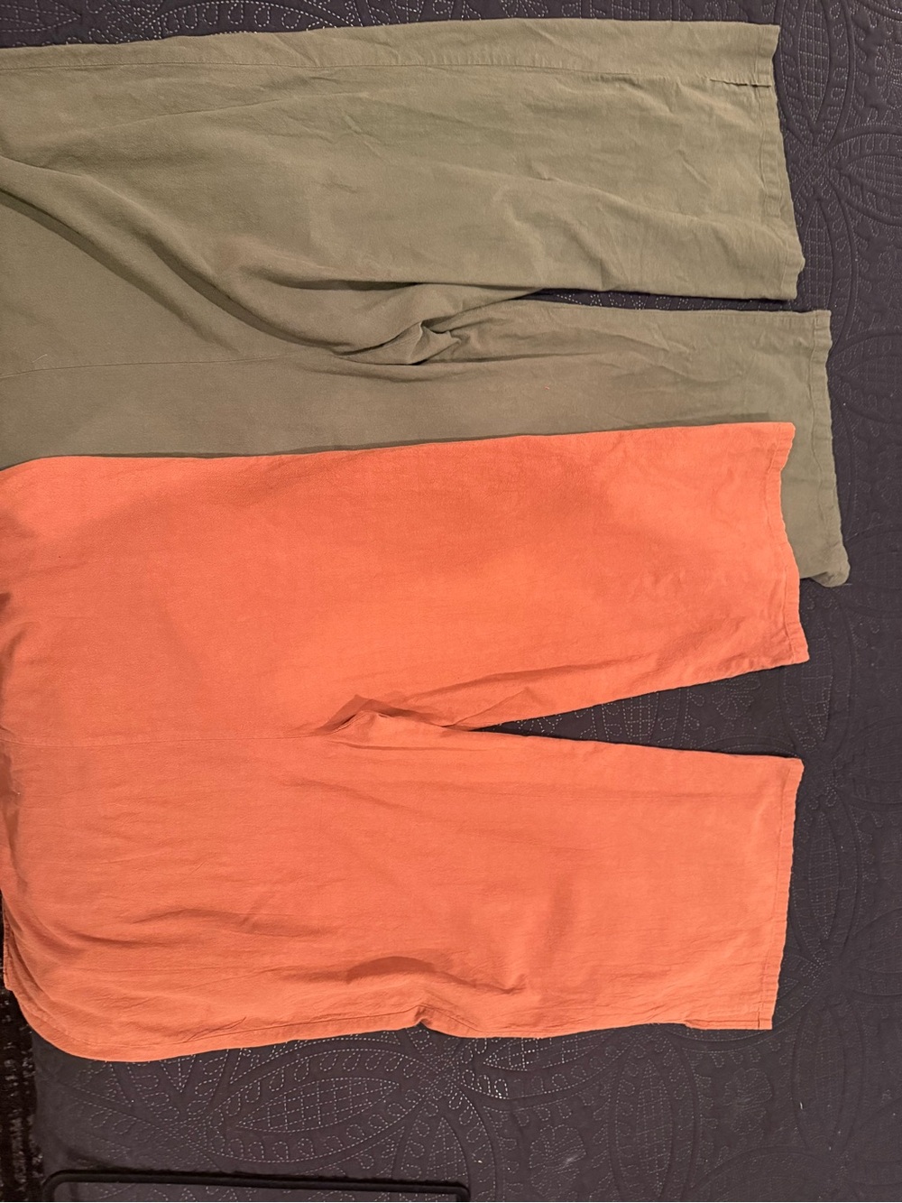 Orange Cotton Blend Jumpsuit with Adjustable Straps - Picture 5 of 7